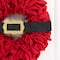 Glitzhome® 18" Christmas Red Belt Fabric Wreath